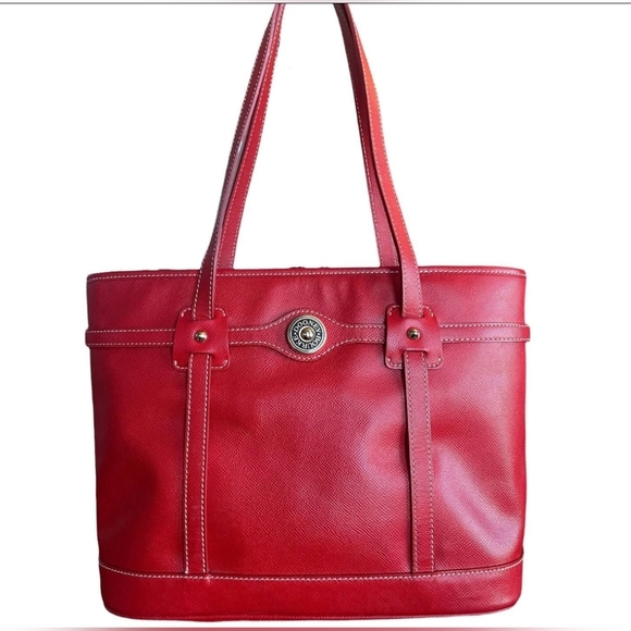 Dooney & Bourke Florentine Medium Russel Leather Tote Bag in Fuchsia